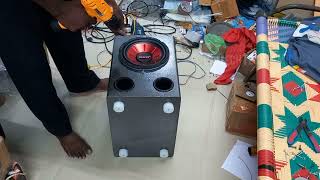 8quot DAINTT SUBWOOFER BOX HOW TO FITTING IN TAMIL [upl. by Ahsirat]