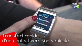 CES14  Une montre Galaxy Gear connectée à la voiture [upl. by Einnil217]