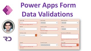 Power Apps form data validation tutorial [upl. by Nnyleitak]