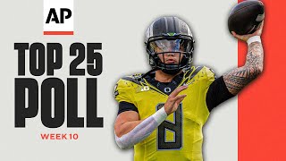 AP Top 25 Poll Released Oregon REMAINS at No 1 Texas AampM ENTERS TOP 10 after WIN over LSU [upl. by Lahsiv]