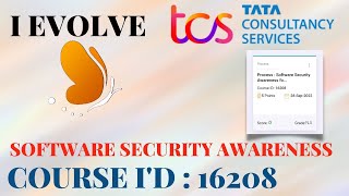 TCS course 16208 TCS 16208 course answers 16208 Software Security awareness [upl. by Oby]