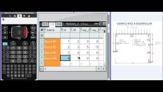 Dovas Versión 10 Ejemplo 02  TI Nspire CX CAS quotLUAquot ANÁLISIS ESTRUCTURAL PÓRTICOS [upl. by Eca]