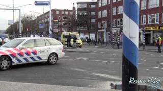 Spoedtransport naar EMC Rotterdam Vanaf Pleinweg Rotterdam inzet Lifeliner 2 Ambulance en politie [upl. by Oremoh]