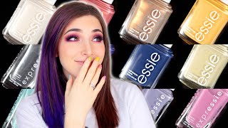 Essie Spring 2021 Nail Polish Collection and Expressie Collection Review  KELLI MARISSA [upl. by Darice142]