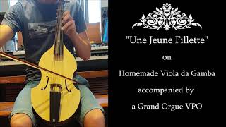 Trad Une Jeune Fillette  Homemade Viola da Gamba [upl. by Aynotan]