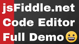 jsFiddlenet Online Code Editor for Web Development Online Demo Full Example [upl. by Meda]