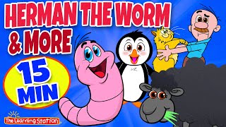 Herman the Worm amp More ♫ Brain Breaks ♫ Action Songs for Kids ♫ Kids Songs by The Learning Station [upl. by Domeniga]