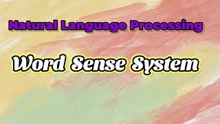 13 Word Sense System  NLP syntax analysis  nlp naturallanguageprocessing jntuhexampaper [upl. by Byrle]