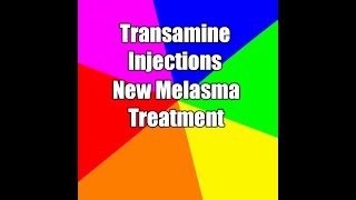 INTRALESIONAL TRANSAMINE TRANEXAMIC ACID IN TREATMENT OF MELASMA VIDEO [upl. by Adolphe]