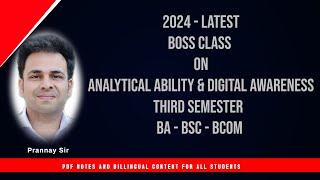 Analytical ability and Digital Awareness BA BSC BCOM SEM V [upl. by Wolfson360]