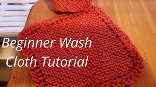 How To Knit a Dishcloth Pattern II Beginner [upl. by Laerol]