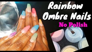 Try it Tuesdays Rainbow Ombre Acrylic Nails  Using My NON DOMINANT HAND 😩 [upl. by Quiteria]