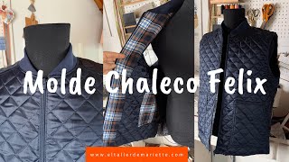 Molde de chaleco acolchado para hombre  chalecofelix [upl. by Anirual]