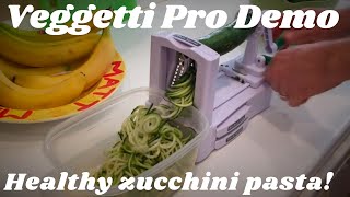 Healthy zucchini pasta Veggetti Pro demo [upl. by Sadira538]