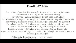 Fendt Farmer 307 LSA 170 00001  02000  Parts Catalog [upl. by Celka]