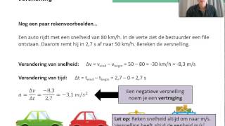 Versnelling en eenparig versnelde beweging [upl. by Edurtreg]