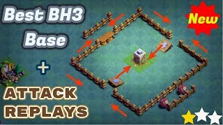 New Best BH3 base  Anti Barcher  Clash of Clans  Builder Hall 3  w Replays [upl. by Zanze]