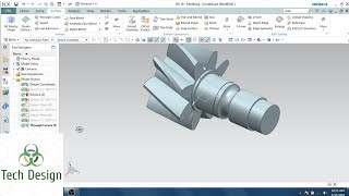 Unigraphics NX Part Modeling Example 5 II Bevel Gear [upl. by Hoashis432]