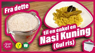 GRUNNLEGGENDE Lag enkelt gul ris Nasi Kuning med en riskoker [upl. by Zavras717]