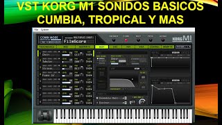 KORG M1 VST SONIDOS BASICOS PARA CUMBIA TROPICALES Y MAS METALES ACORDION PIANO Y MAS [upl. by Agatha]