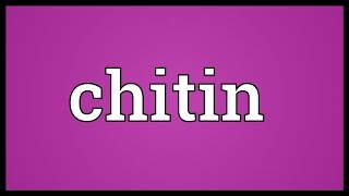 Chitin Meaning [upl. by Nomzaj]