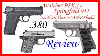 Walther PPKs Vs SampW MampP Shield EZ Vs Springfield 911 380 [upl. by Amimej]