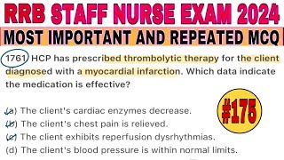 RRB STAFF NURSE EXAM PREPARATION  RRB STAFF NURSE PREVIOUS YEAR EXAM MCQ  NORCET 8 EXAM MCQ [upl. by Bruce620]