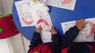 Santa Claus cotton pasting activity for nursery class [upl. by Alrad]