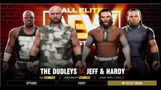 WWE AEW FIGHT FOREVER WRESTLEMANIA THE DUDLEYS VS THE HARDYS wwe aew wrestlemania [upl. by Neumeyer123]