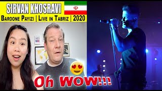 Sirvan Khosravi  Baroone Payizi  Live in Tabriz  2020 Dutch couple REACTION [upl. by Aynosal356]