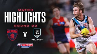 Melbourne v Port Adelaide Highlights  Round 22 2024  AFL [upl. by Iat]