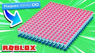 I got an UNLIMITED PLAQUE LIMIT in YOUTUBE SIMULATOR X ROBLOX [upl. by Danais164]