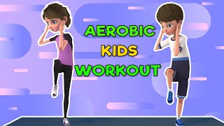 AEROBIC FULL BODY KIDS WORKOUT  Kids Exercise [upl. by Gaeta]