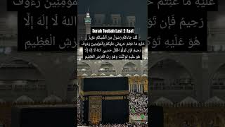 Surah Toaubah Last 2 Ayat deenislam quran dua surahtouba [upl. by Wiencke208]