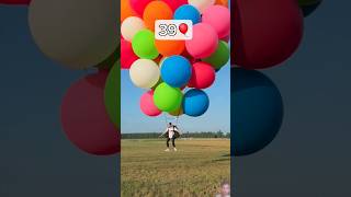 How Many Balloons Does It Take To Fly ballooning balloonist crazyfly dayfly mrbeast [upl. by Lemhar]