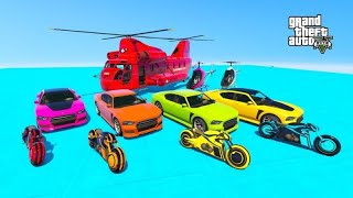 Lamborghini vs McLaren Cars vs MEGA RAMP GTA 5 MODS  SpiderMan Jumps with Cars [upl. by Arracahs27]