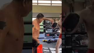 Training Technique with Ajarn Monlit At Sitsongpeenong Gym In Bangkok muaythai combatsport mma [upl. by Jotham866]