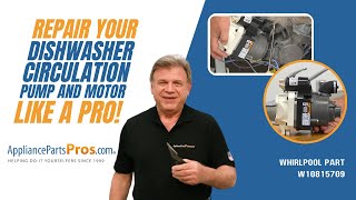 How To Replace WhirlpoolKitchenAidMaytag Dishwasher Circulation Pump And Motor W10815709 [upl. by Yulma765]