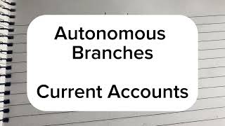 Autonomous branchescurrent accountsitems in transit Branch accounts [upl. by Wehttam]