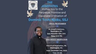 Josephite Diaconate Ordination of Dominic Tochi Njoku SSJ [upl. by Ajtak794]