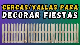 Cercas de Madera para Decoración de Fiestas Infantiles [upl. by Uwton269]