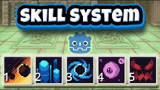 Skill amp Action Bar  RPG System Design  Godot 4 [upl. by Hedaza]