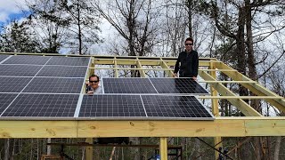 Using solar panels as a roof 8kw solar array follow up utilizing the sun to be off grid [upl. by Alic]