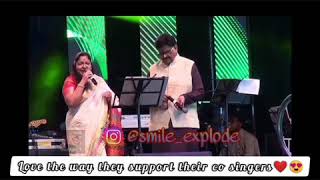 SPB and SPB Charan Supporting Co Singers❤️😍 spb spbcharan chitra songs live [upl. by Eziechiele]