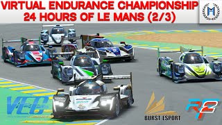 24 Hours of Le Mans on rFactor 2 VirtualEnduranceChampionship 23 [upl. by Niak547]