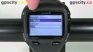 A look at the Garmin Forerunner 910XT Settings Display [upl. by Stanislaw157]