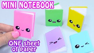 DIY MINI NOTEBOOKS ONE SHEET OF PAPER  DIY BACK TO SCHOOL [upl. by Ashia]