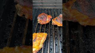 Chicken thighs on the Weber gas grill [upl. by Nona]