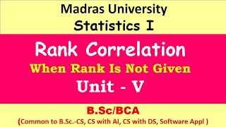 Spearmans Rank Correlation when Rank is not given [upl. by Lled252]