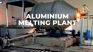 Aluminium Melting Plant  Aluminium Rotary Furnace  Ingot Casting Conveyor DhanvantiEngineering [upl. by Deming]